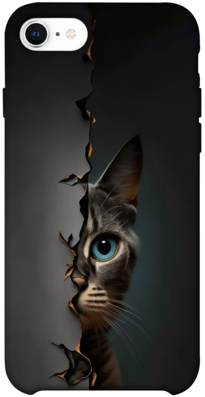 Чехол на Apple iPhone SE (2020) Кот-подглядыватель v2 фото 1 из 1