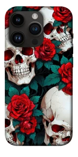 Чохол на Apple iPhone 14 Pro (6.1") skull and rose фото 1 з 1