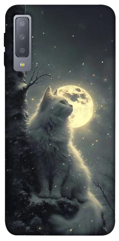 Чехол на Samsung A750 Galaxy A7 (2018) Кот под луной фото 1 из 1