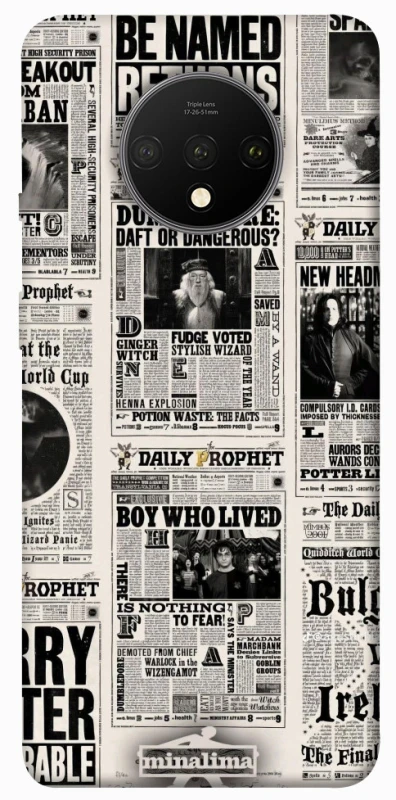 Чохол на OnePlus 7T Harry Potter newspaper фото 1 з 1