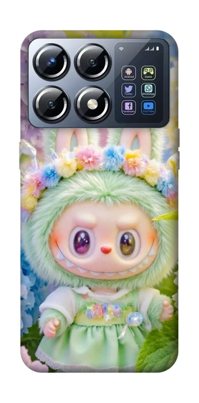 Чохол на Xiaomi POCO X8 Pro Labubu & Flowers ver.2 фото 1 з 1