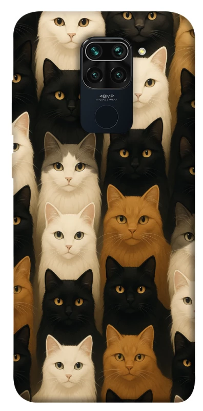 Чохол на Xiaomi Redmi Note 9 / Redmi 10X Colorful Cat Collage фото 1 з 1