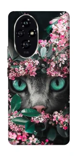 Чохол на Honor 200 Кіт в квітах фото 1 з 1