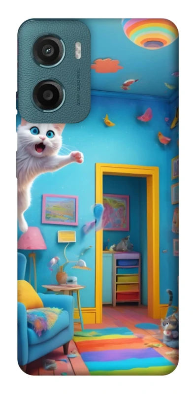 Чехол на Motorola Moto G06 crazy cat фото 1 из 1