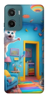 Чехол на Motorola Moto G06 crazy cat фото 1 из 1