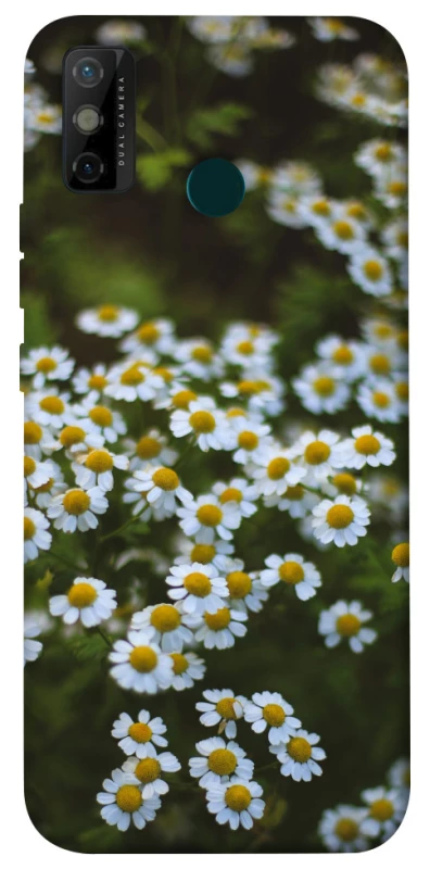 Чехол на TECNO Spark 6 Go Ромашки v13 фото 1 из 1