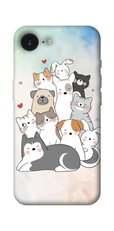 Чехол на Apple iPhone 16e (6.1") Funny Pets ver.2 фото 1 из 1