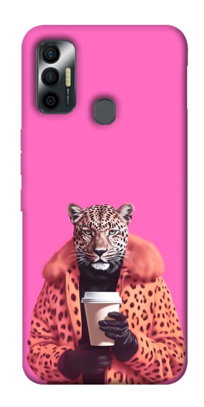 Чехол на TECNO Spark 7 Леопард с кофе фото 1 из 1