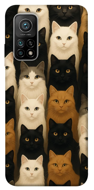 Чохол на Xiaomi Mi 10T Colorful Cat Collage фото 1 з 1