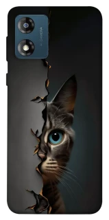 Чехол на Motorola Moto E13 Кот-подглядыватель v2 фото 1 из 1