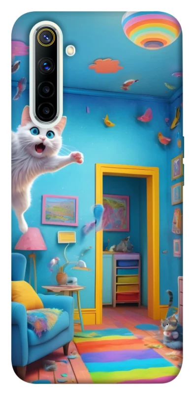 Чохол на Realme 6 crazy cat фото 1 з 1