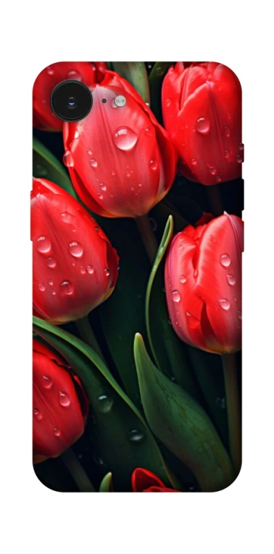 Чехол на Apple iPhone 17e (6.1") Красные тюльпаны фото 1 из 1