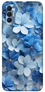 Чехол на TECNO Spark 8P Синие цветы фото 1 из 1