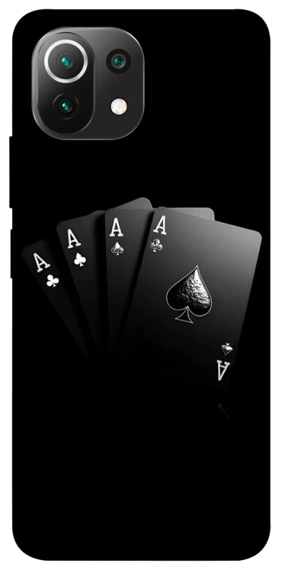 Чохол на Xiaomi Mi 11 Lite Black Cards фото 1 з 1