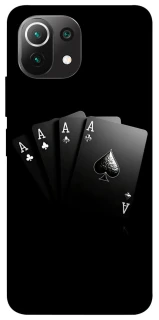 Чохол на Xiaomi Mi 11 Lite Black Cards фото 1 з 1
