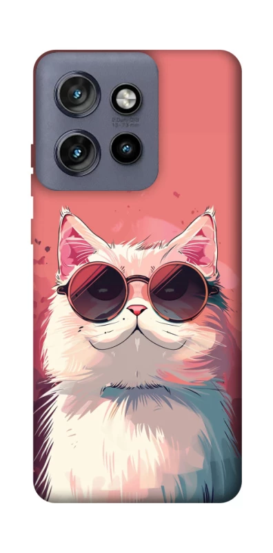 Чохол на Motorola Edge 50 Neo Сat with glasses фото 1 з 1