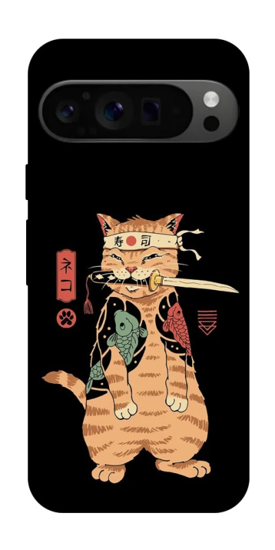 Чохол на Google Pixel 9 Pro Кіт-самурай фото 1 з 1