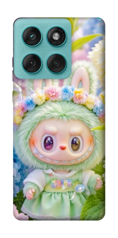 Чохол на Motorola Edge 60 Fusion Labubu & Flowers ver.2 фото 1 з 1