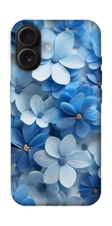 Чехол на Apple iPhone 16 Синие цветы фото 1 из 1