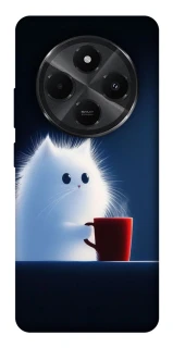 Чехол на Xiaomi Poco C75 Чехол кот с кофе фото 1 из 1