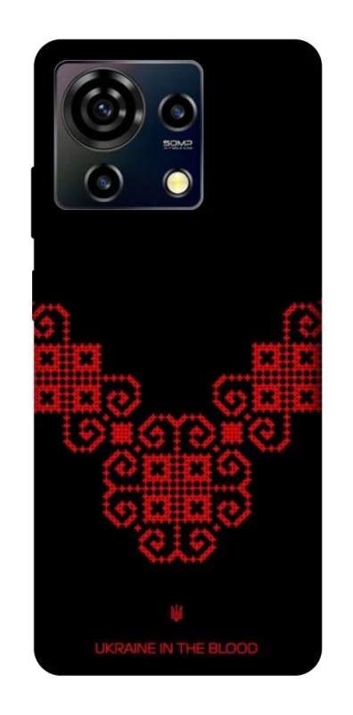 Чехол на ZTE Blade V50 Vita Черно-красная вышиванка фото 1 из 1