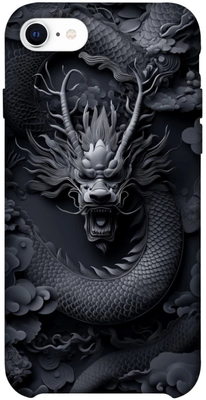 Чехол на Apple iPhone SE (2020) black dragon фото 1 из 1