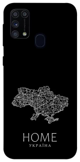 Чехол на Samsung Galaxy M31 Ukraine black map фото 1 из 1