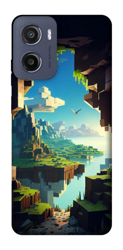 Чохол на Motorola Moto E15 Minecraft sunrise фото 1 з 1