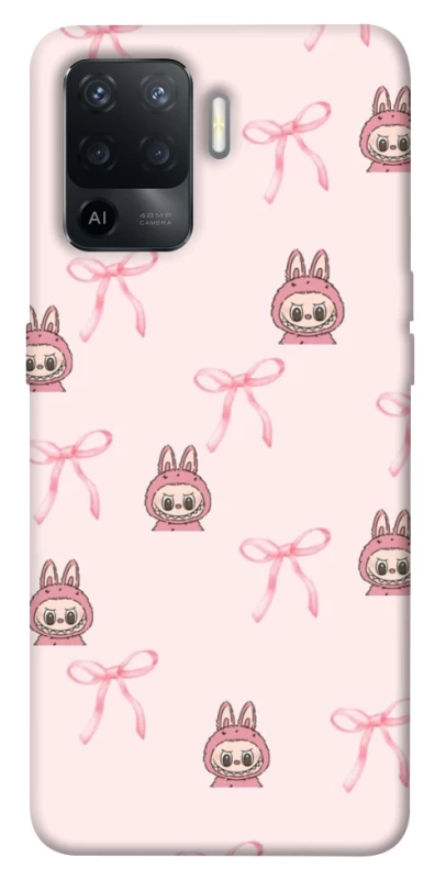 Чохол на Oppo Reno 5 Lite Pink bows and Labubus фото 1 з 1