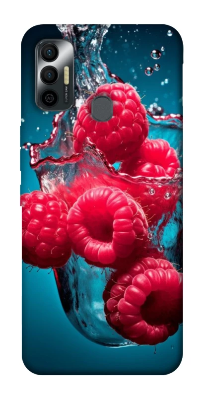 Чехол на TECNO Spark 7 Малинка в воде фото 1 из 1