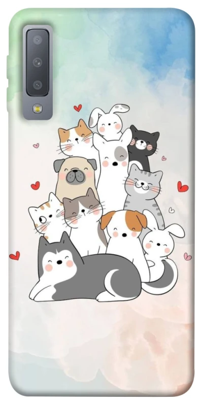 Чохол на Samsung A750 Galaxy A7 (2018) Funny Pets ver.2 фото 1 з 1