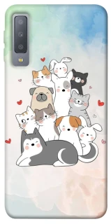 Чохол на Samsung A750 Galaxy A7 (2018) Funny Pets ver.2 фото 1 з 1