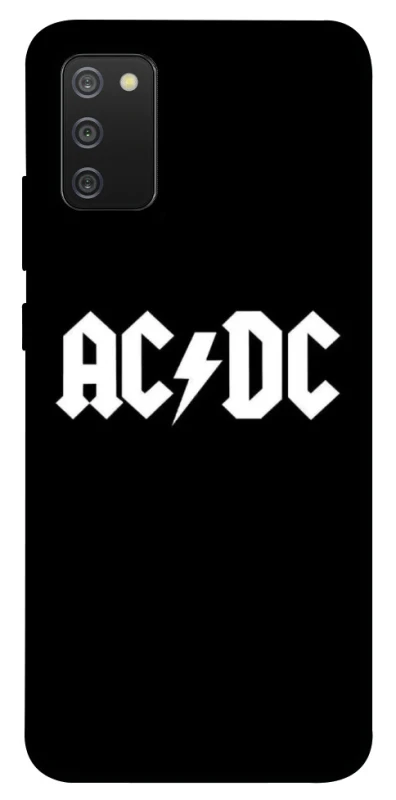 Чохол на Samsung Galaxy A02s AC/DC logo фото 1 Чохол на Samsung Galaxy A02s AC/DC logo фото 1 з 1