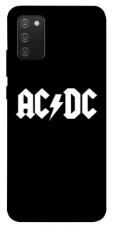 Чохол на Samsung Galaxy A02s AC/DC logo фото 1 Чохол на Samsung Galaxy A02s AC/DC logo фото 1 з 1