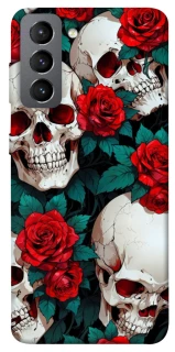 Чохол на Samsung Galaxy S21 FE skull and rose фото 1 з 1