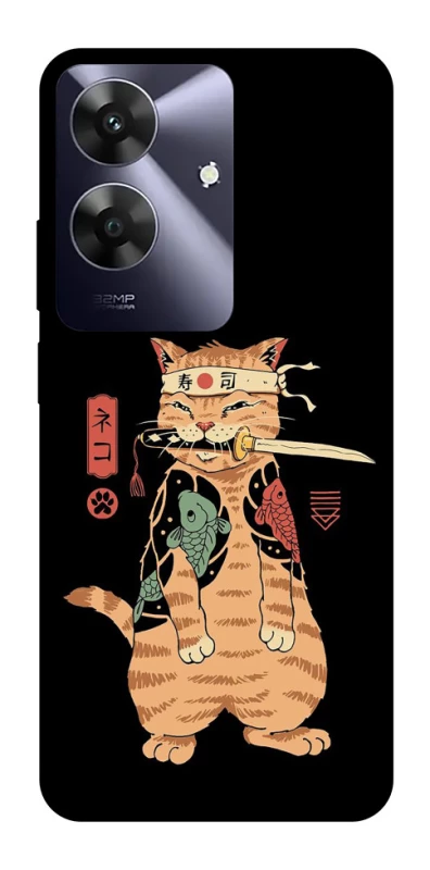 Чохол на Realme Note 60 Кіт-самурай фото 1 з 1