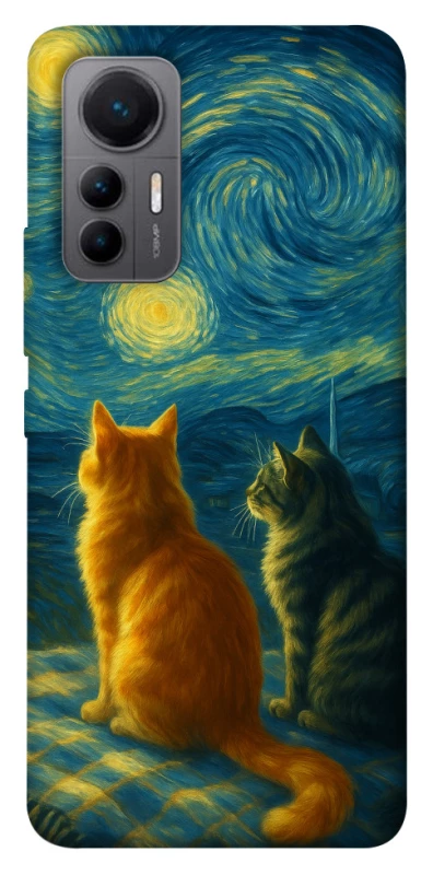Чохол на Xiaomi 12 Lite Cats under the stars фото 1 з 1