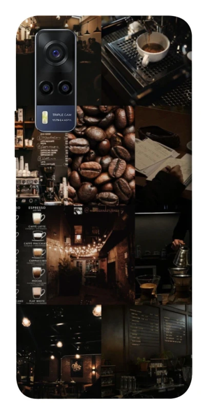Чехол на Vivo Y53s Coffee collage ver.1 фото 1 из 1