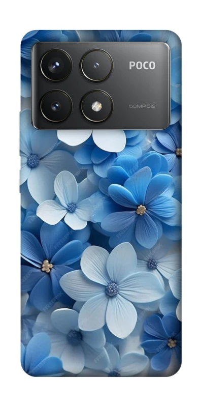 Чохол на Xiaomi Poco F6 Pro Сині квіти фото 1 з 1