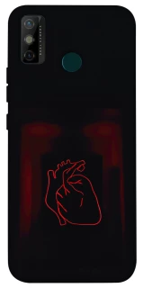 Чехол на TECNO Spark 6 Go Красное сердце фото 1 из 1