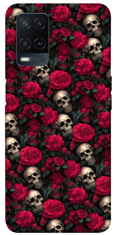 Чохол на Oppo A54 4G Черепа та рози фото 1 з 1
