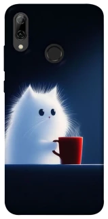 Чехол на Huawei P Smart (2019) Чехол кот с кофе фото 1 из 1