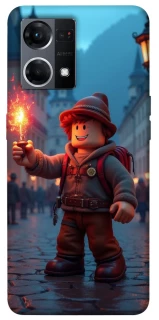 Чохол на Oppo Reno 7 4G Roblox Fire Logo Blue Flames фото 1 з 1