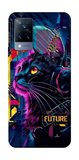 Чехол на Vivo V21 Cyber Cat v2 фото 1 из 1