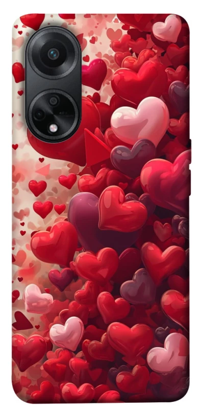 Чохол на Oppo A58 4G Many hearts фото 1 з 1
