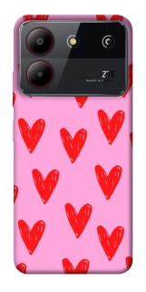 Чехол на ZTE Blade A54 4G Red hearts 2 фото 1 из 1