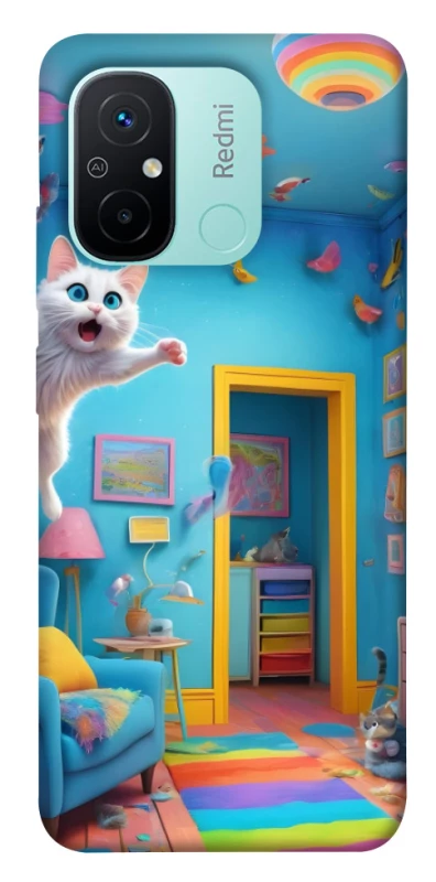 Чохол на Xiaomi Redmi 12C / Poco C55 crazy cat фото 1 з 1