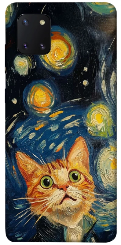 Чехол на Samsung Galaxy Note 10 Lite (A81) paint cat фото 1 из 1