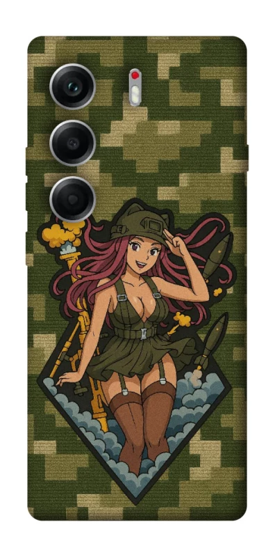 Чохол на Tecno Camon 40 Military Waifu фото 1 з 1