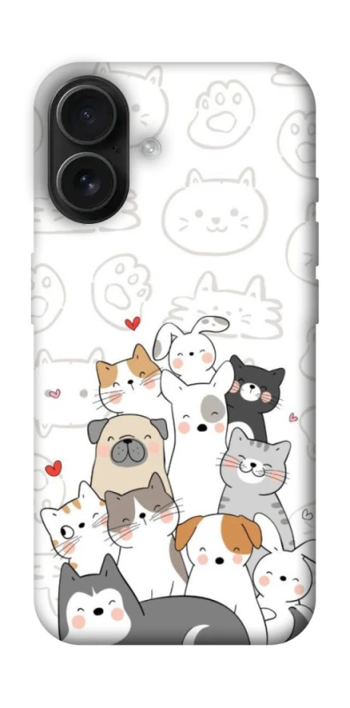 Чохол на Apple iPhone 16 Funny Pets фото 1 з 1